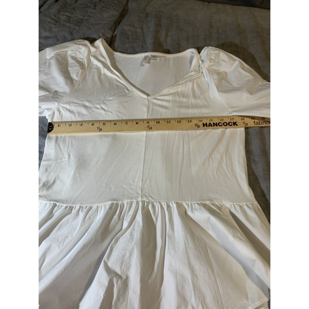 C est 1946 Womens White Peplum Blouse size S Bohemian - Picture 4 of 7